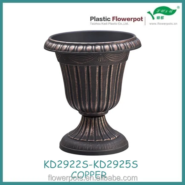 KD2922S Copper color plastic garden antique planters