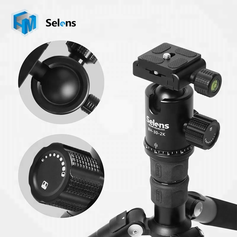Selens 60 'TA-359 60 дюймов алюминиевый сплав Поворотный замок штатив для камеры с шипами для камеры