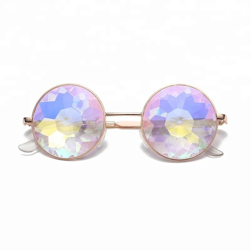 Diffracted Rainbow EDM Sunglasses Crystal Lenses Kaleidoscope Glasses Festival Eyewear