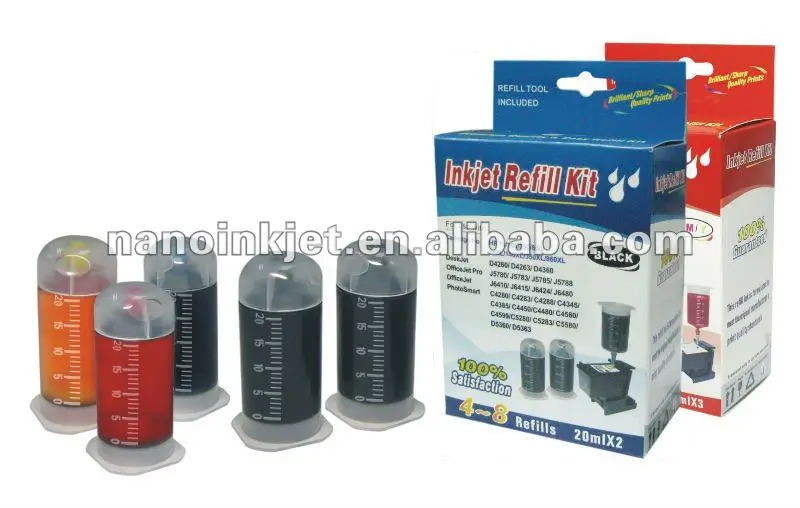 for HP 60/61/62 black cartridge Ink refill tool kit