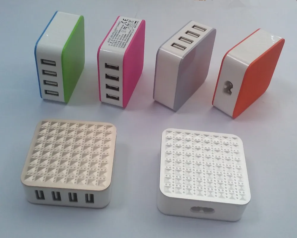 Mini Mobile Accessories 25W 5V 5A 4 USB Charger for iPhone 6s and Samsung Galaxy s6 with KC, CE, ROHS, FCC