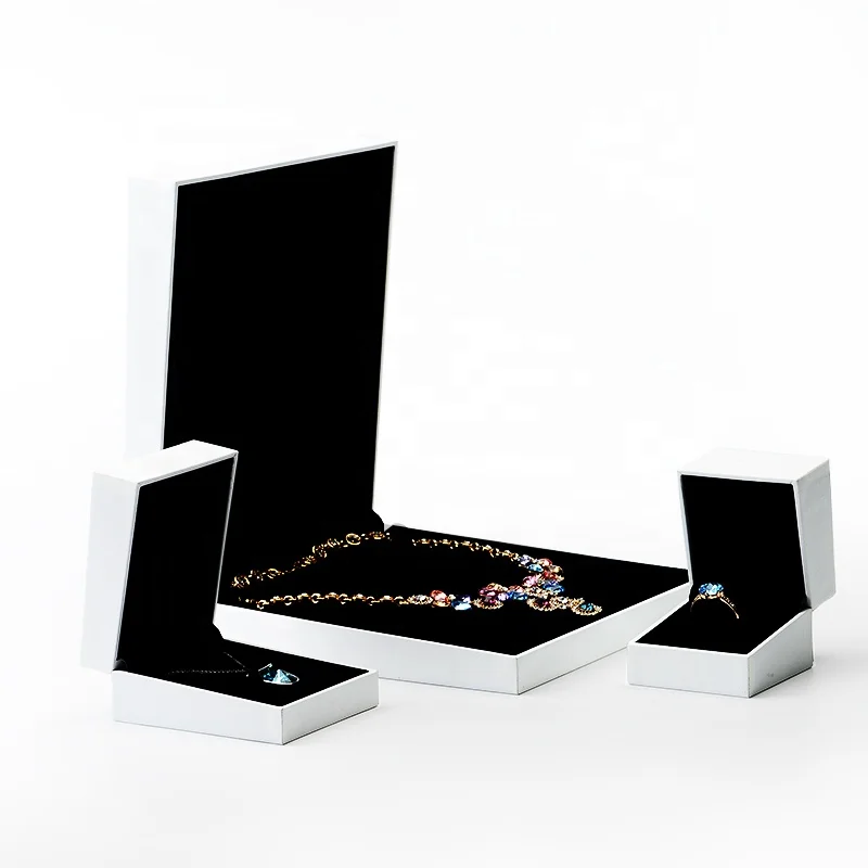 FANXI Manufacturer Custom Jewelry box white Necklace Earrings Ring Jewelry Packaging box Storage Jewelry Box