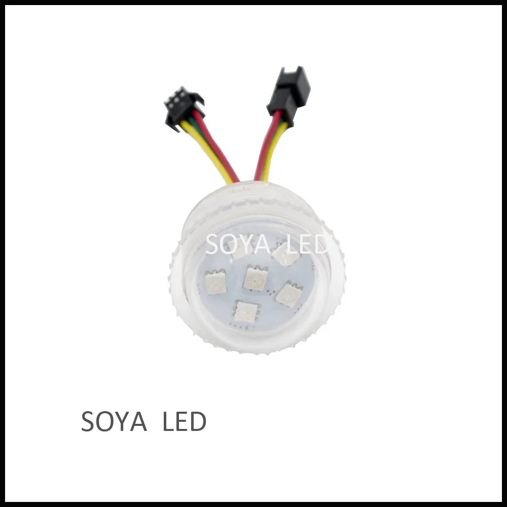 
12v/24v 35mm rgb led pixel point source bulb with 6 leds 