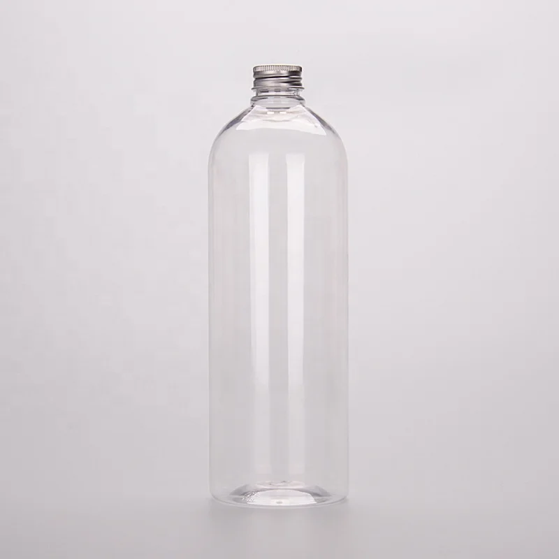 28/410 Neck Size Empty 1000 ml Body Wash Shampoo Conditioner Transparent Plastic PET 1 Liter Laundry Detergent Container Bottle