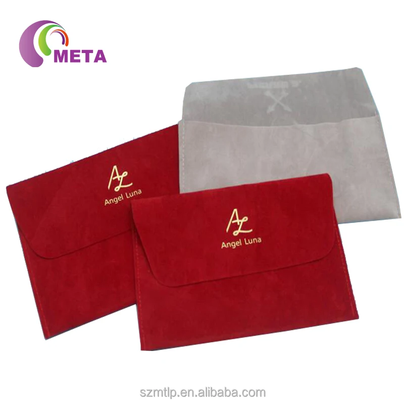 Custom Small Fabric Gift Velvet Envelope Pouch