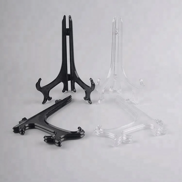 PS Folding Display Stand Plastic Easel For Plate