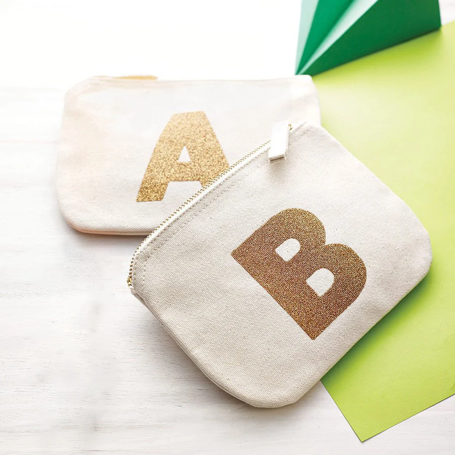 wholesale custom print Canvas Coin Pouch with Zipper