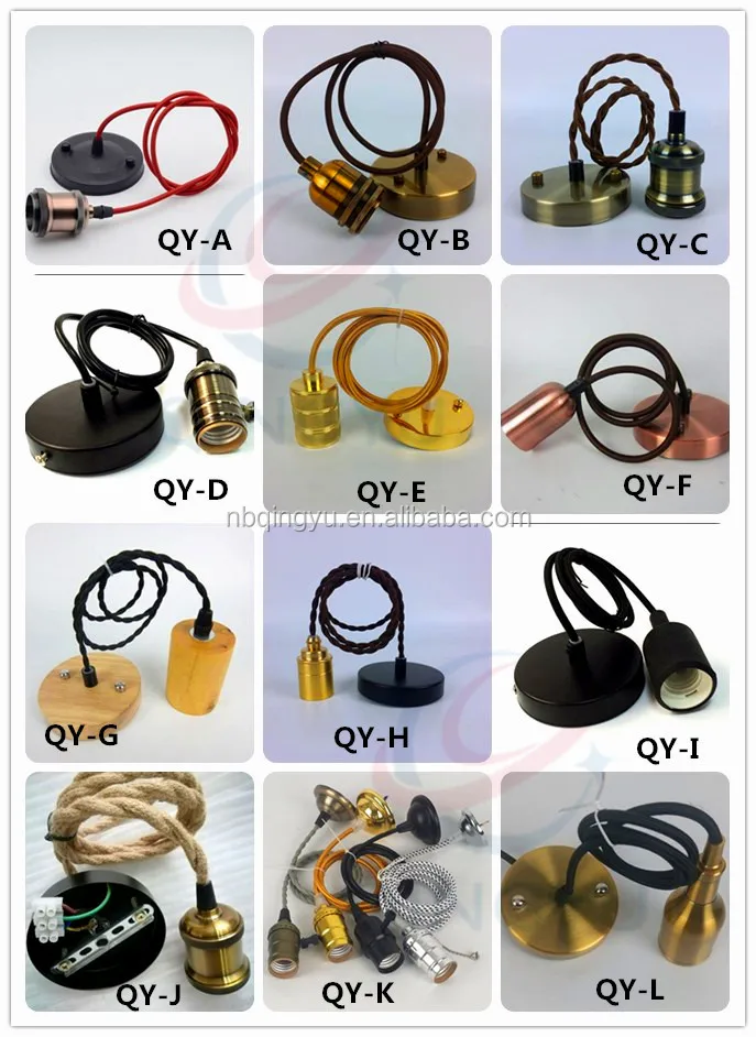 New Bottle Shape DIY Pendant Light Kit with Colored Fabric Wire Cord