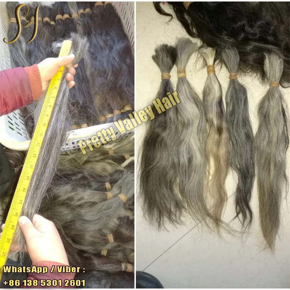 cuticle aligned 100% virgin slavic gray hair bundle