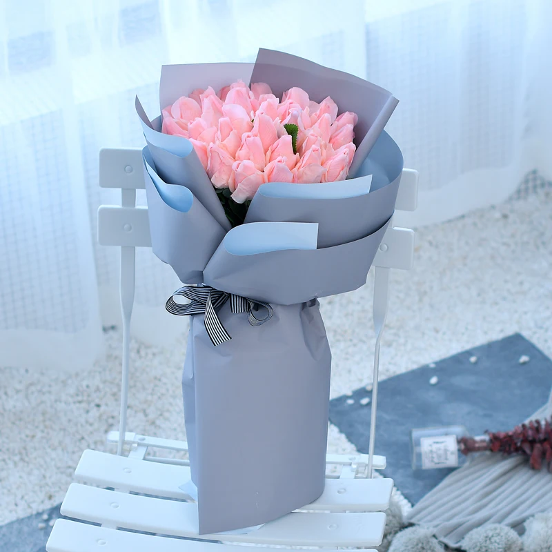 Double sides Different Color Printed Valentine Day Gifts Bouquet florist Wrapping Paper