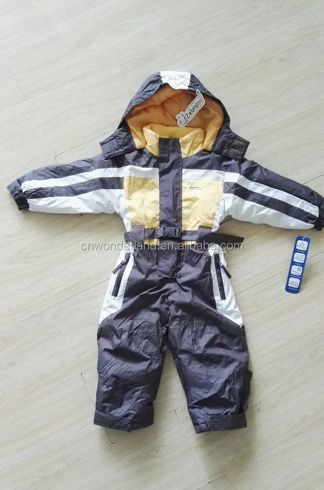 Stock lot winter child snowsuits with hood sports suit kids outdoors skiing suit
