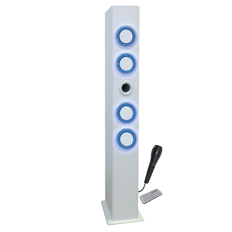 2018 New design loud sound multimedia 2.1 wooden wireless tower speaker