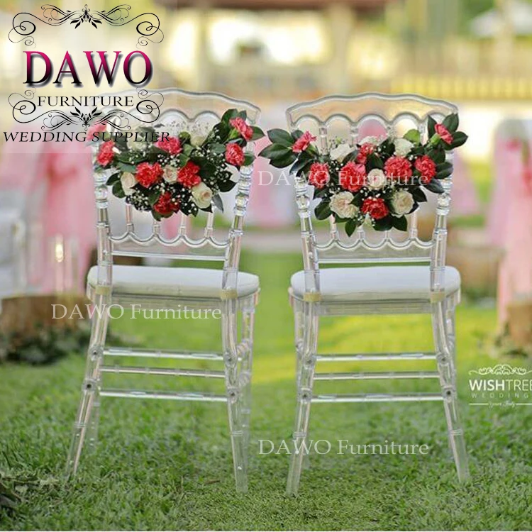 
Crystal Wedding Furniture plastic clear napoleon chair for wedding 