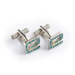 Оптовая продажа, дешевые металлические Мужские жесткие эмалированные латунные запонки, запонки для рекламы