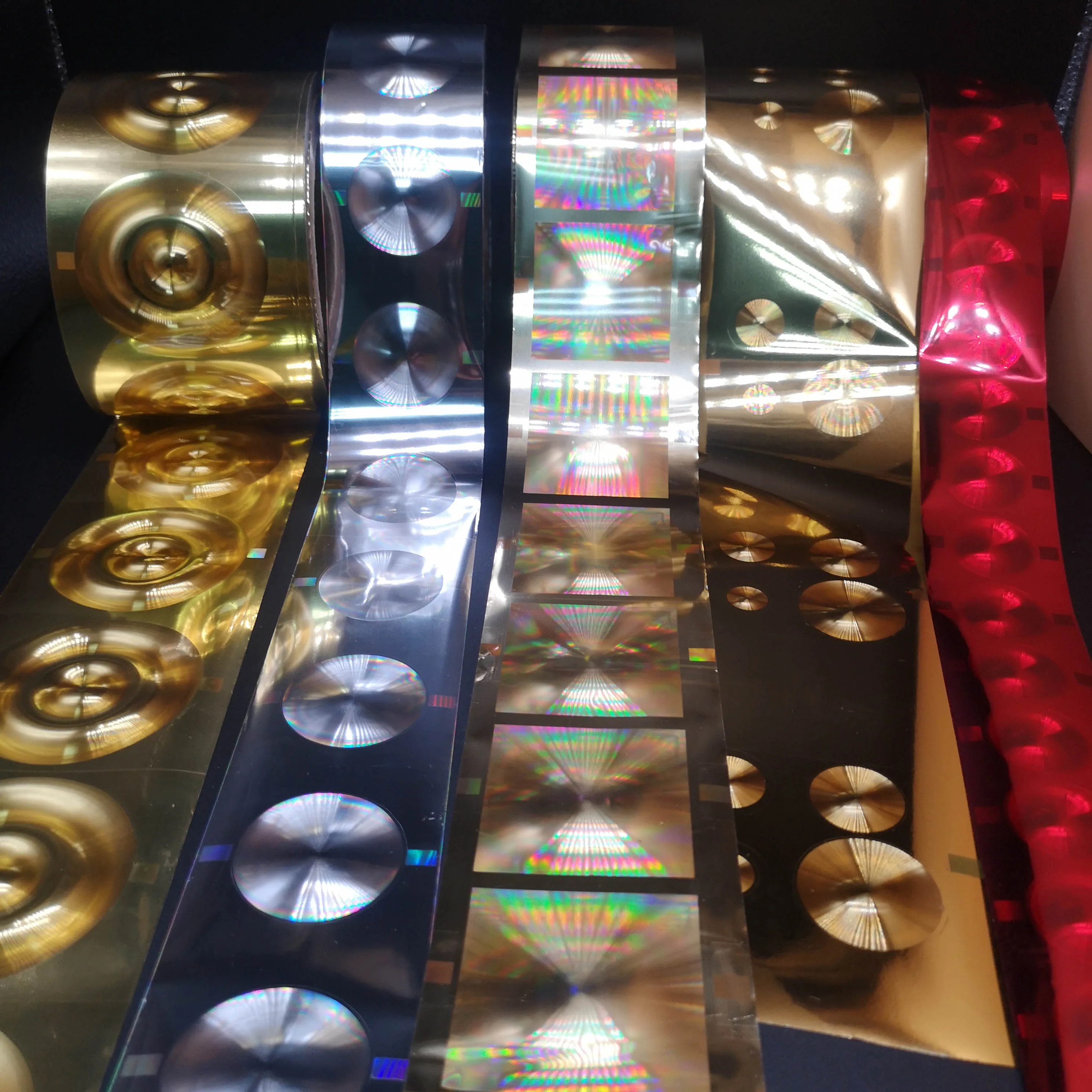 Holographic laser rainbow silver transfer stamping transparent foil