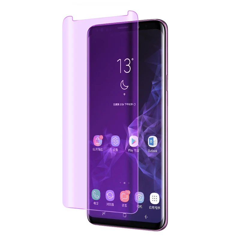  Защита от синего света для Samsung S9plus 3D изогнутое закаленное стекло защиты экрана мобильного