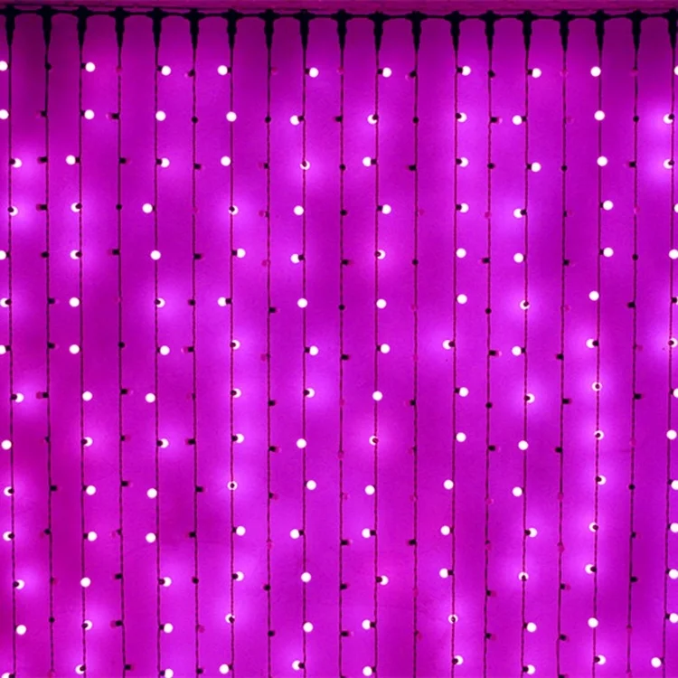 
110V black wire led curtains lights with 900leds 