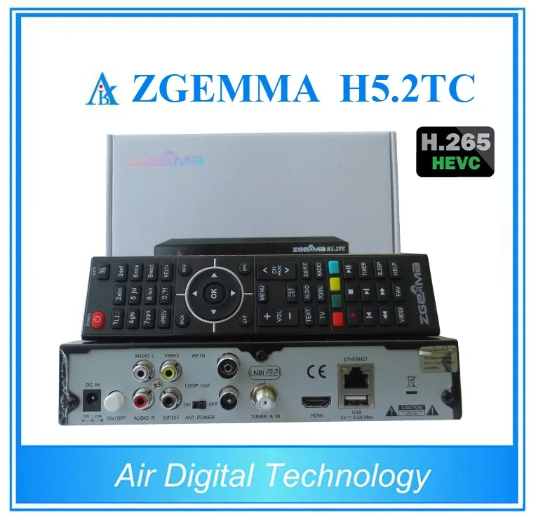 H.265/HEVC Decoding Box ZGEMMA H5.2TC FTA BCM73625 Linux OS Enigma2 Satelite/Combo Receiver DVB-S2+2*DVB-T2/C Dual Tuners