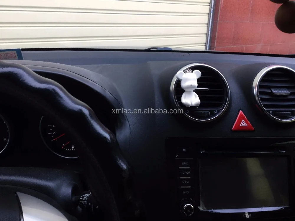 NEW arrival gloomy bear shape ceramic car vent clip diffuser stone pendant