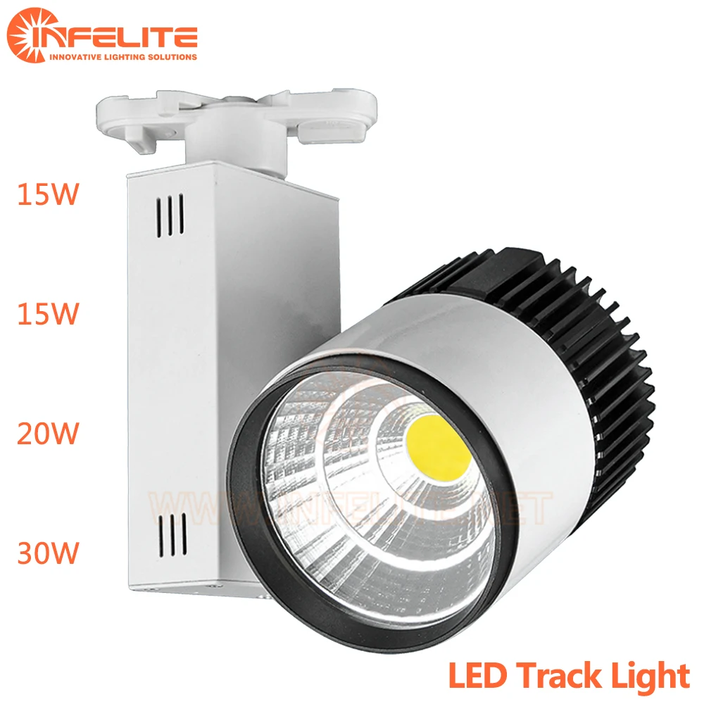 IN-TL106 CE RoHS Side Driver Box COB 10W 15W 20W 30W LED Track Light Rotatable Spotlight Lamp Fixture Lighting