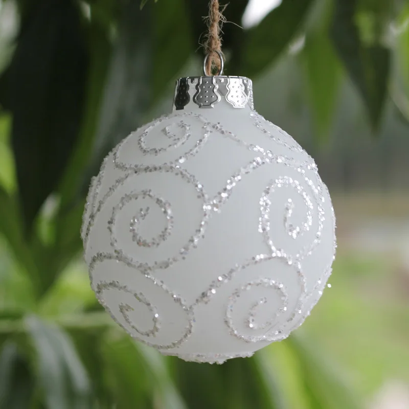 Personalized Shatterproof Printable Balls Wholesale White Glass Christmas Ball Ornaments