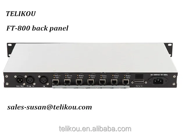 TELIKOU FT-800 4-wire master station for television station, communications center with tally light wired intercom system