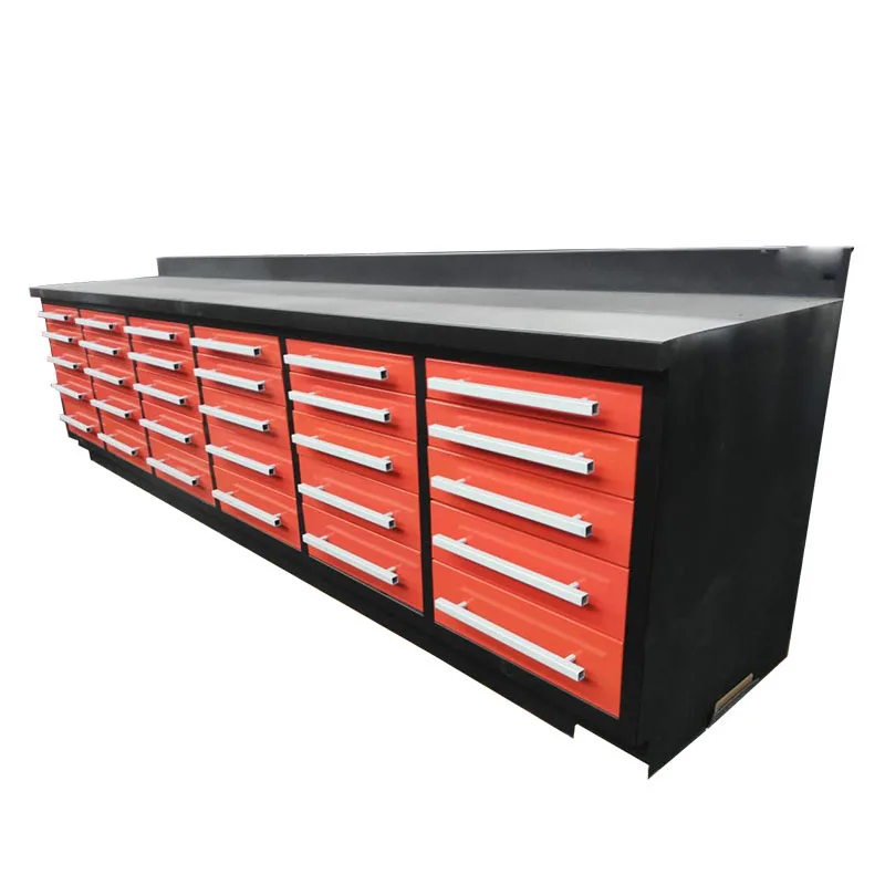 Металлический шкаф для инструментов с 25 выдвижными ящиками, верстак