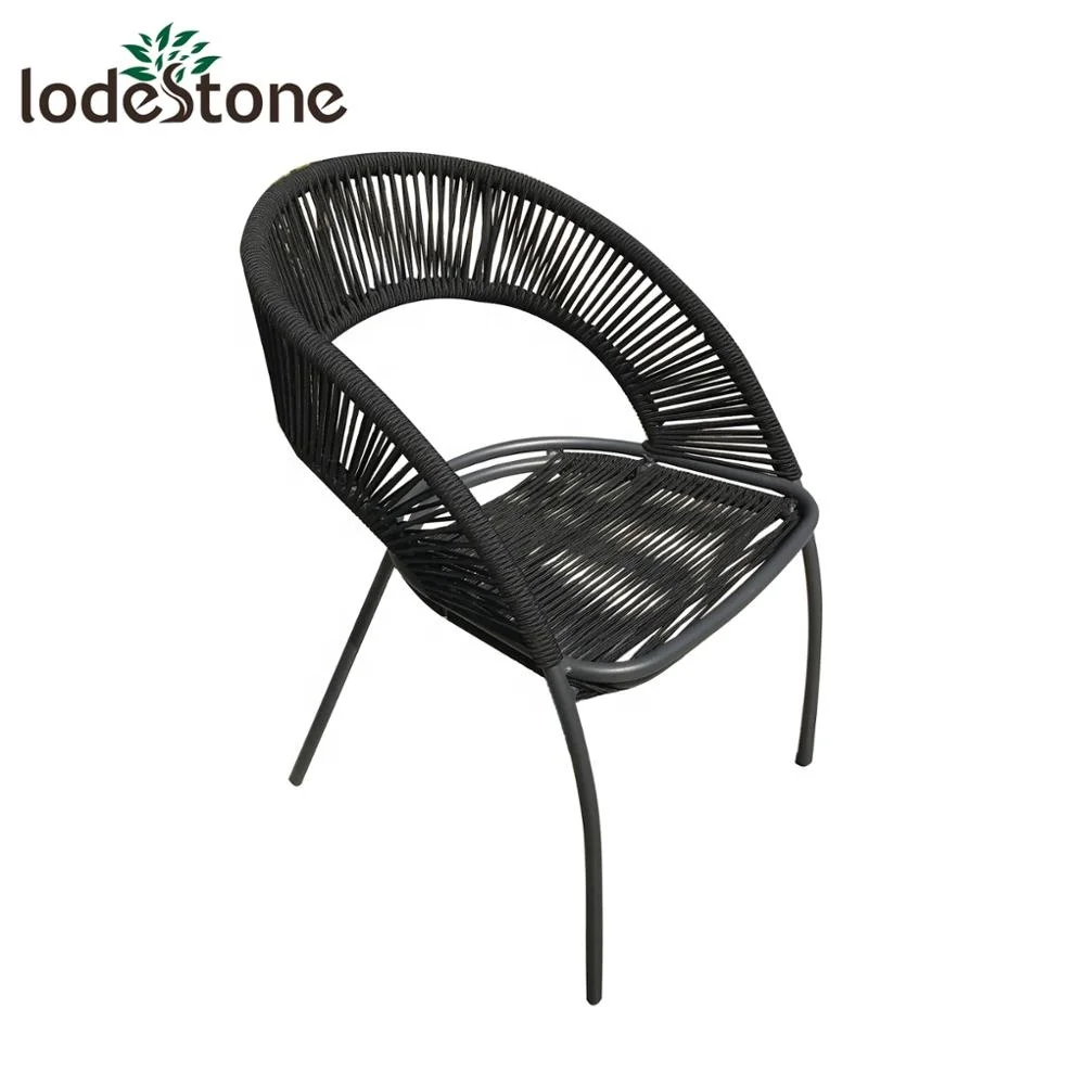 
Modern stackable rope chair outdoor dining chair 