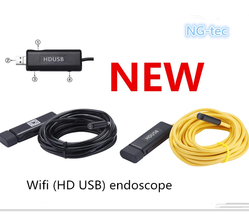 High resolution flexible snake scope usb borescope endoscope inspection snake camera