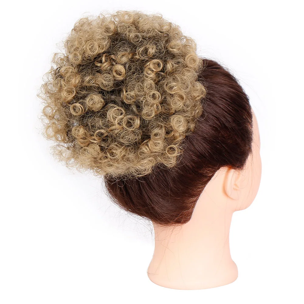 Aisi Hair женский синтетический пуховик, афро короткий кудрявый пучок волос T1B 27 #, пучок для хвоста с кулиской для черных женщин
