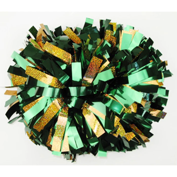 metallic gold pom poms for cheerleading and cheerleaders