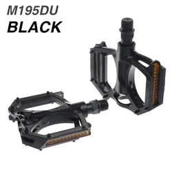 Ультралегкая велосипедная педаль WELLGO, серебристо-черная, 9/16 дюйма, M195, из алюминиевого сплава, 2 подшипника DU, велосипедная педаль для горного велосипеда