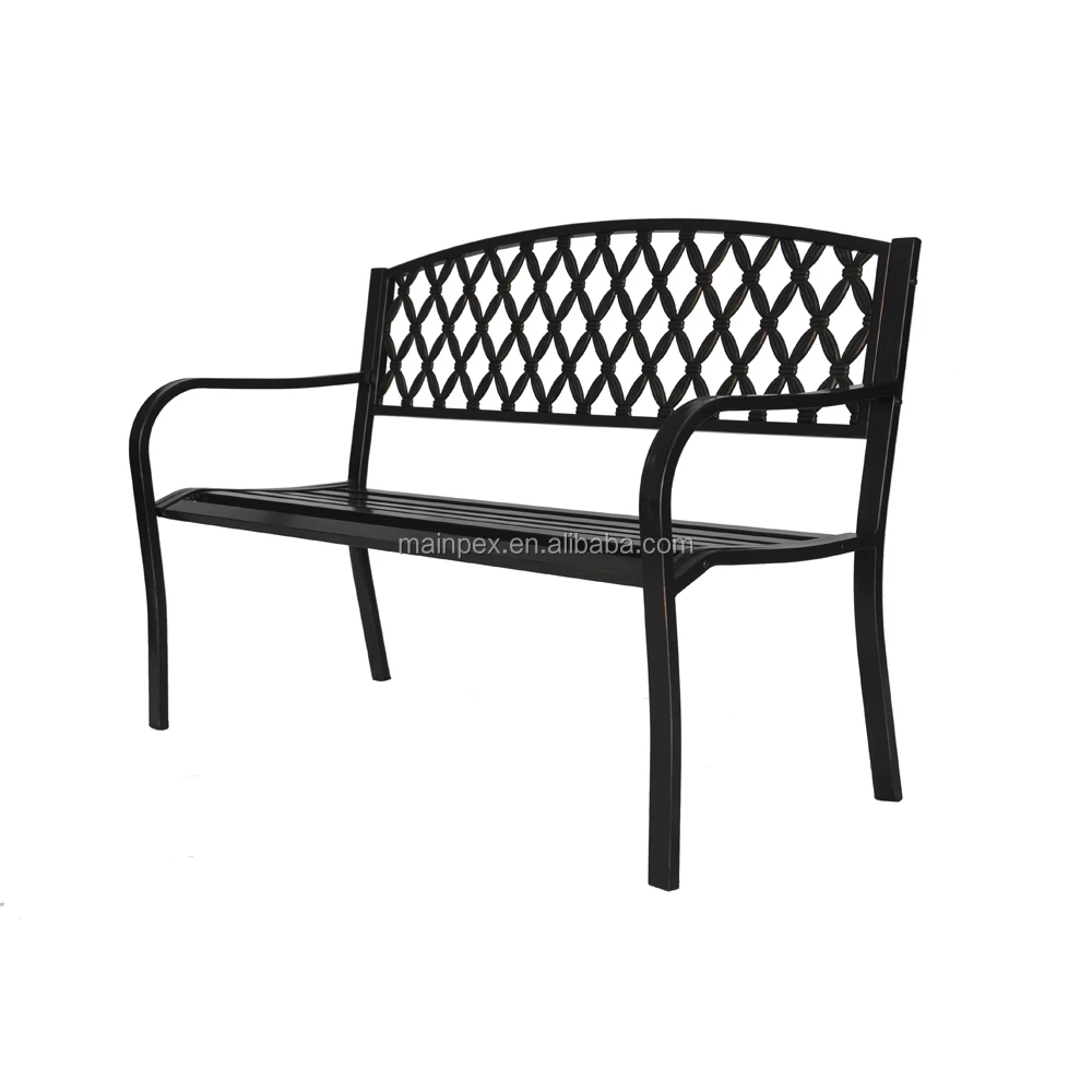 Садовая скамейка для внутреннего двора, уличная мебель, стул для крыльца с стальной рамой