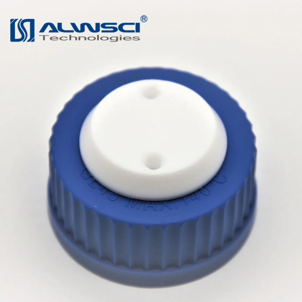 HPLC Polyethylene/PTFE cap with plastic holes GL45