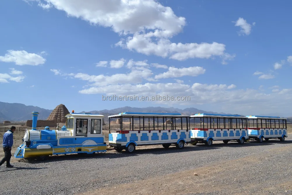 China High Quality Amusement Park 107 Passengers Road Dotto Sightseeing Electric Tourist Trackless Train