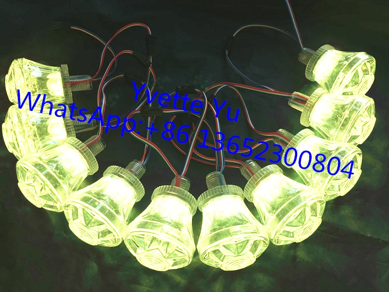Cabochon Pixel Led lights 60mm turbo bulb UCS2903 9leds DC24V for amusement rides