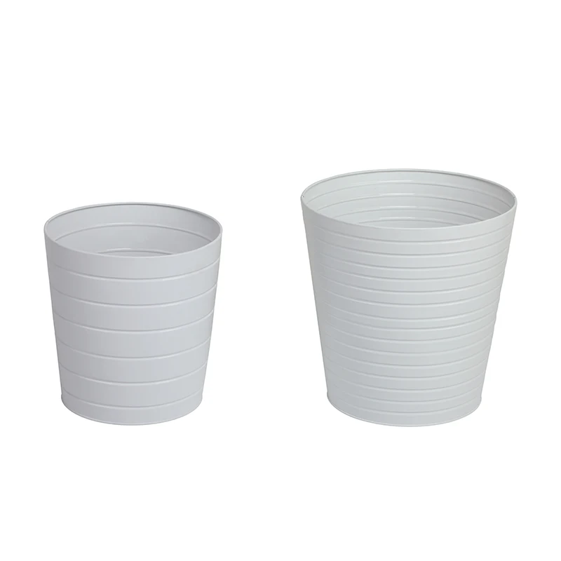 Large/Small Garden Storage Bucket Galvanized Metal Can Flower Pail Water Bucket Children Gardening Toys Gardening Accessories