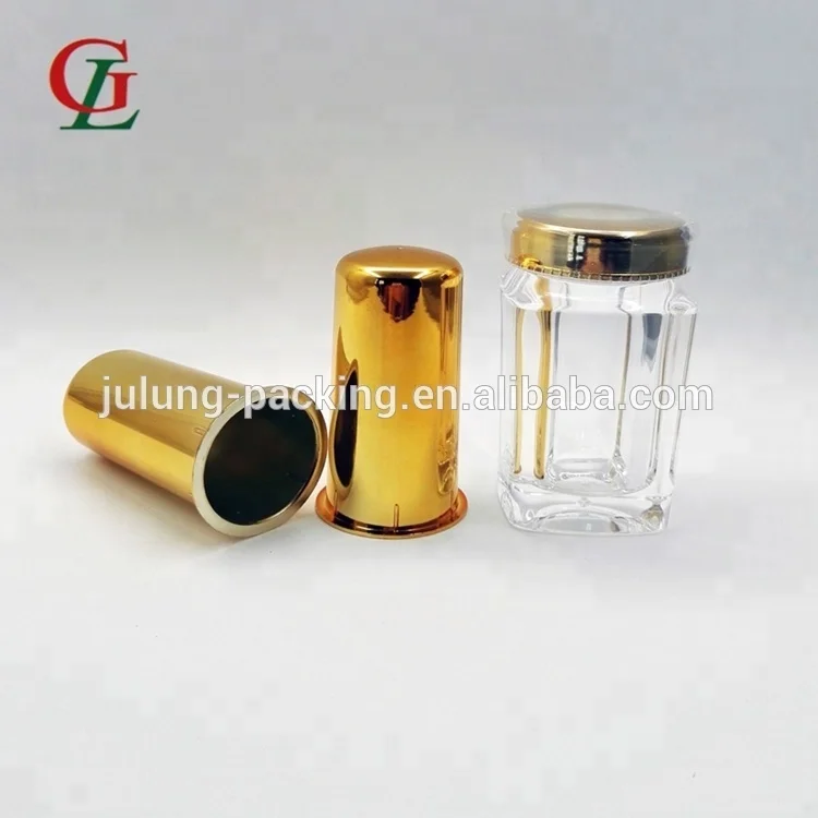 60cc square acrylic plastic capsules bottle healthy care product double wall bottle capsule bottle with child resistance packing