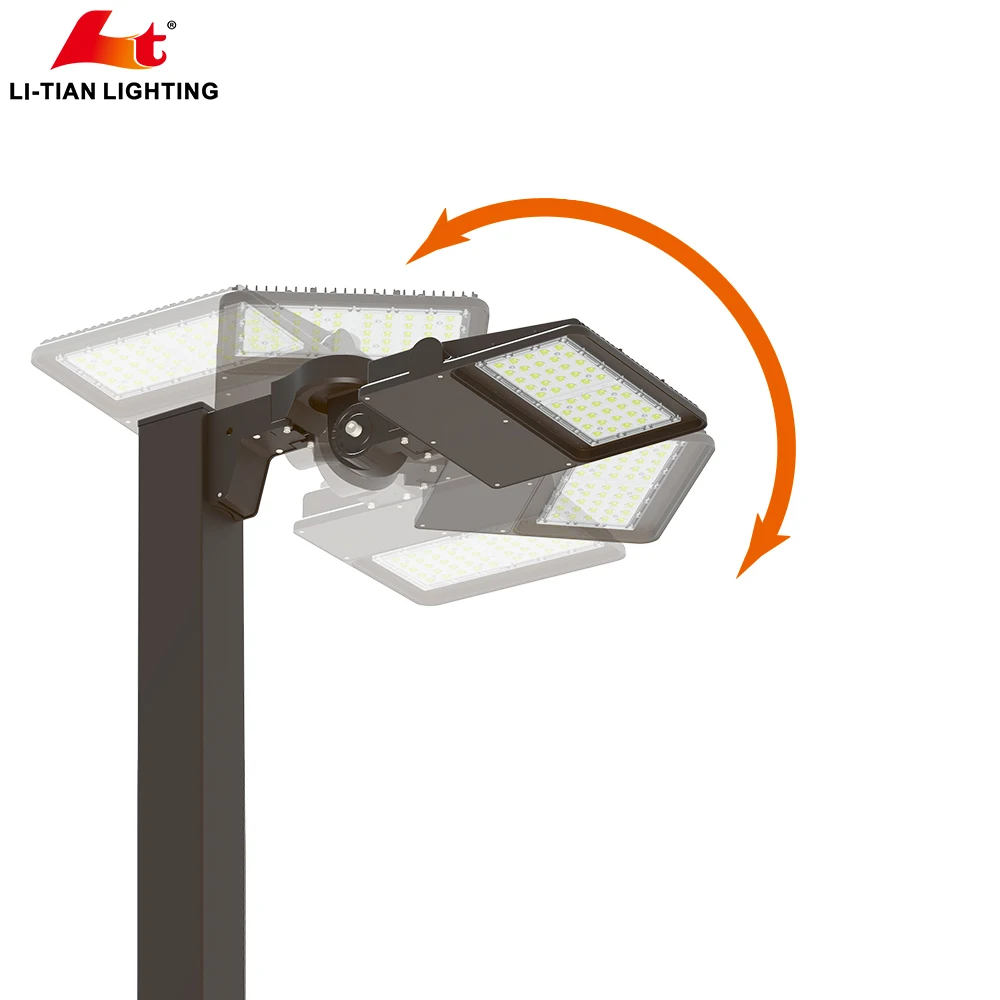 High Efficiency 240W LED Parking Lot Lights 130lm with Flexible up Down Left Right Rotatable Head Aluminum Body IP65 Road Use
