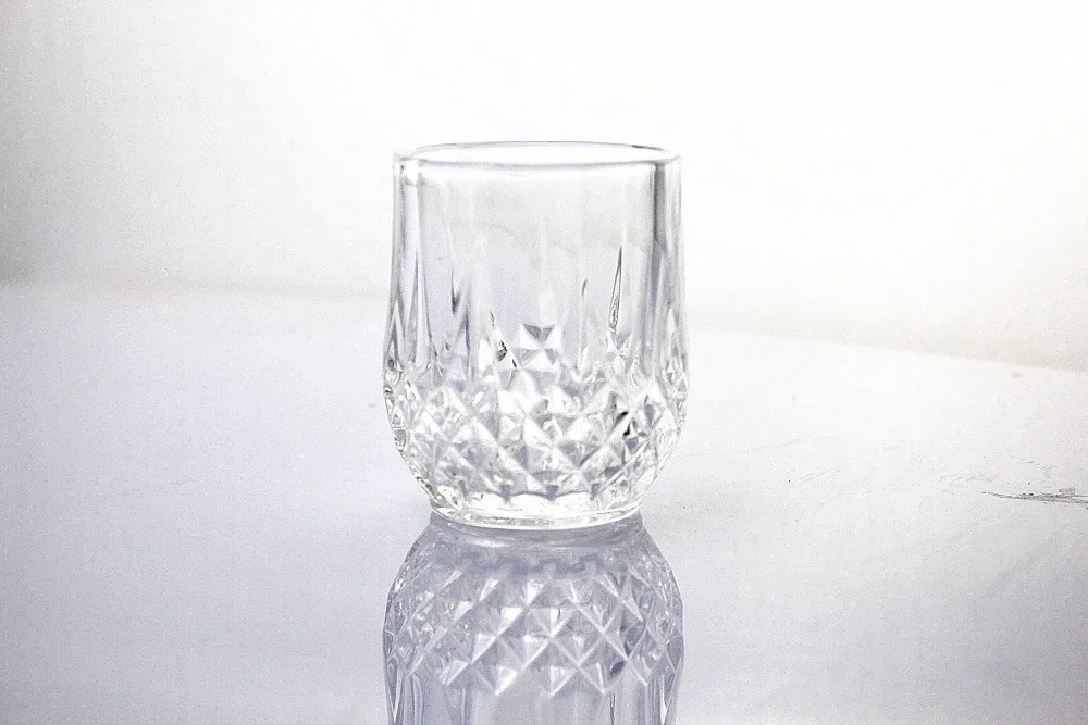 Wholesale Custom Logo Old Fashioned Diamond Shaped Mini Wine Glass Transparent Shot Glass Cup