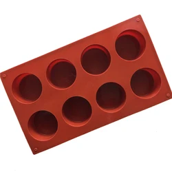 8 cavity Round Cylinder Soap mold silicone
