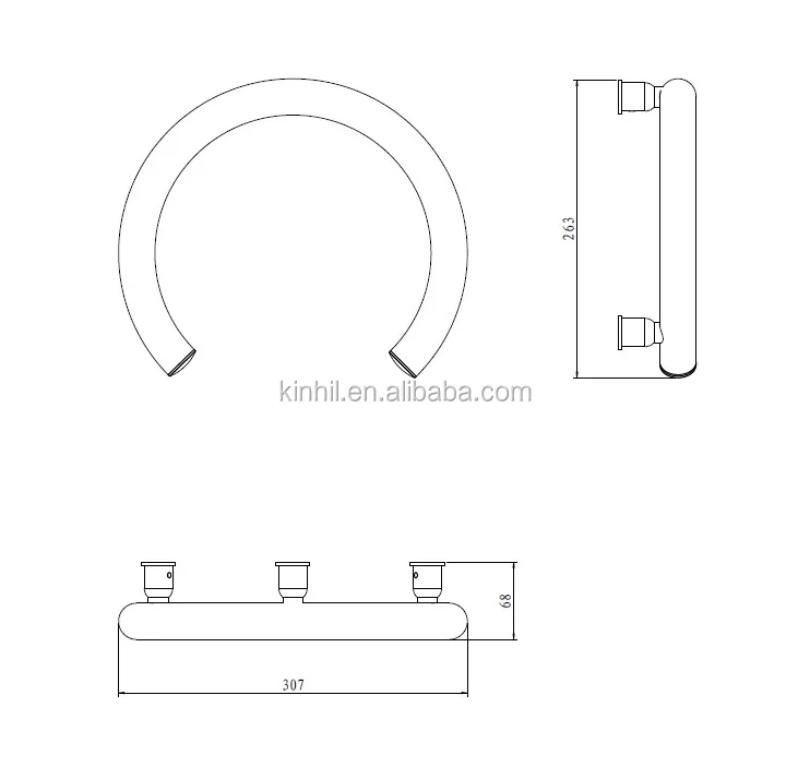 
STAINLESS STEEL BATHROOM SHOWER RING GRAB BAR FOR THE ELDERS 51003 