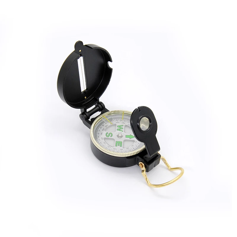 ZINC ALLOY liquid filled magnetic tactical lensatic compass sighting compass survival accessories