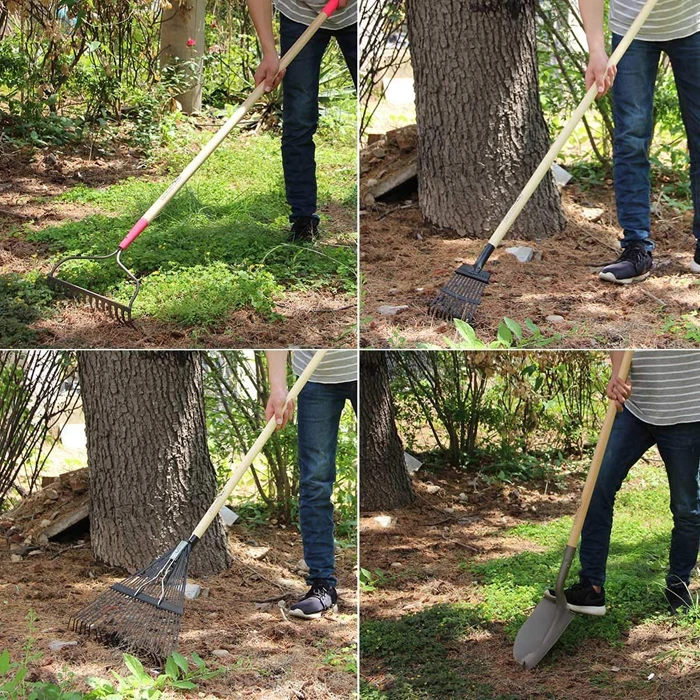 Garden Tools Set for women -Shovel Forged Hoe Bow Rake