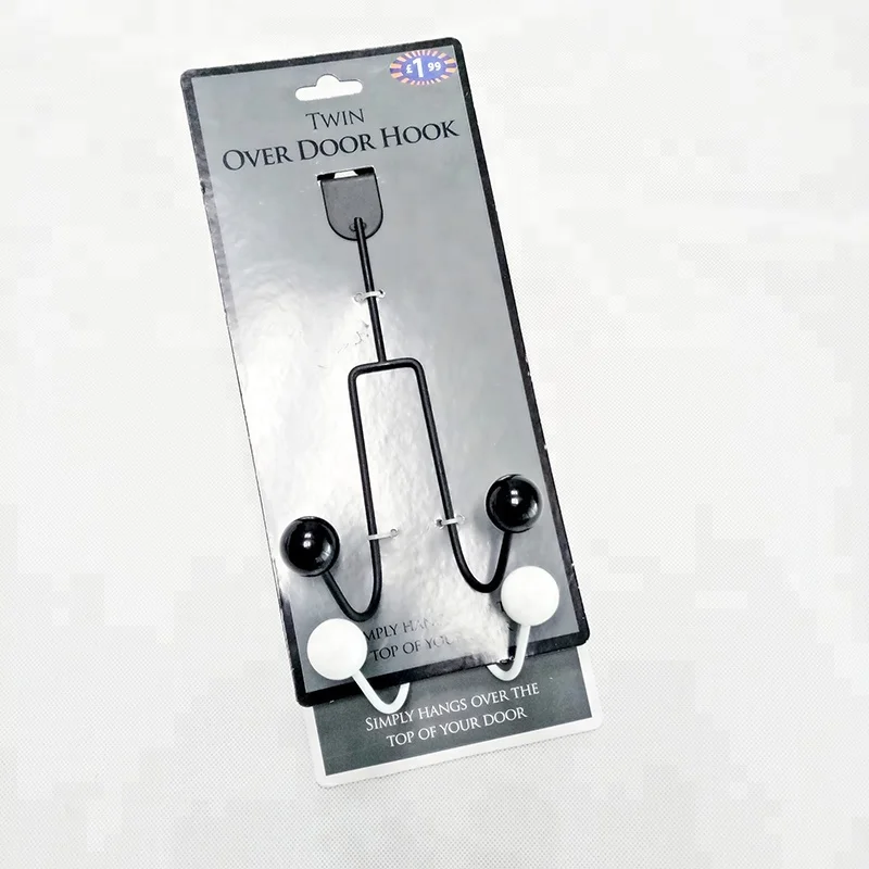 
multifunctional Durable metal with chrome finished twin over door hook hanger holder hook cupboard mug holder 