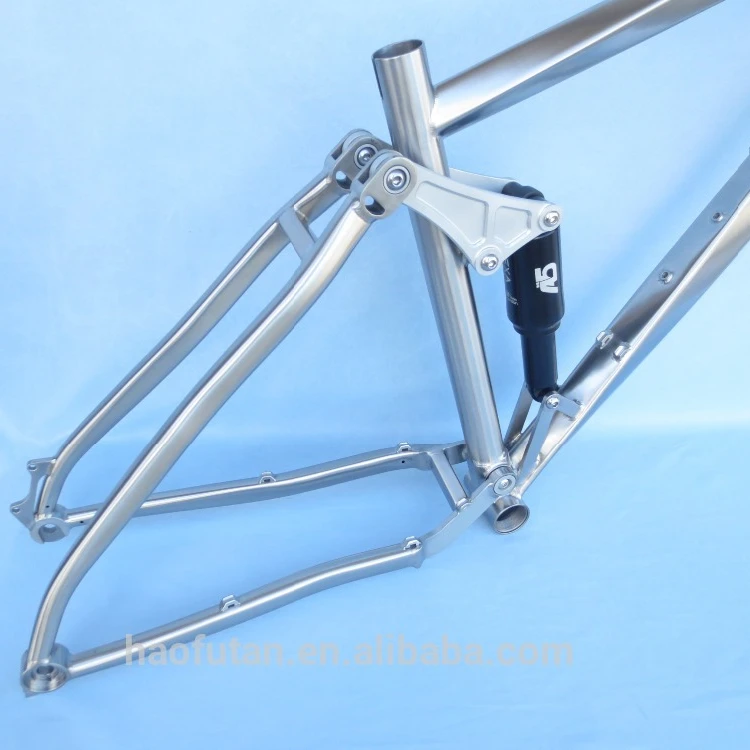 The Most Professional of Gr9 Titanium 650B/26er/29er Mountain/fat Bike Full Suspension Frame