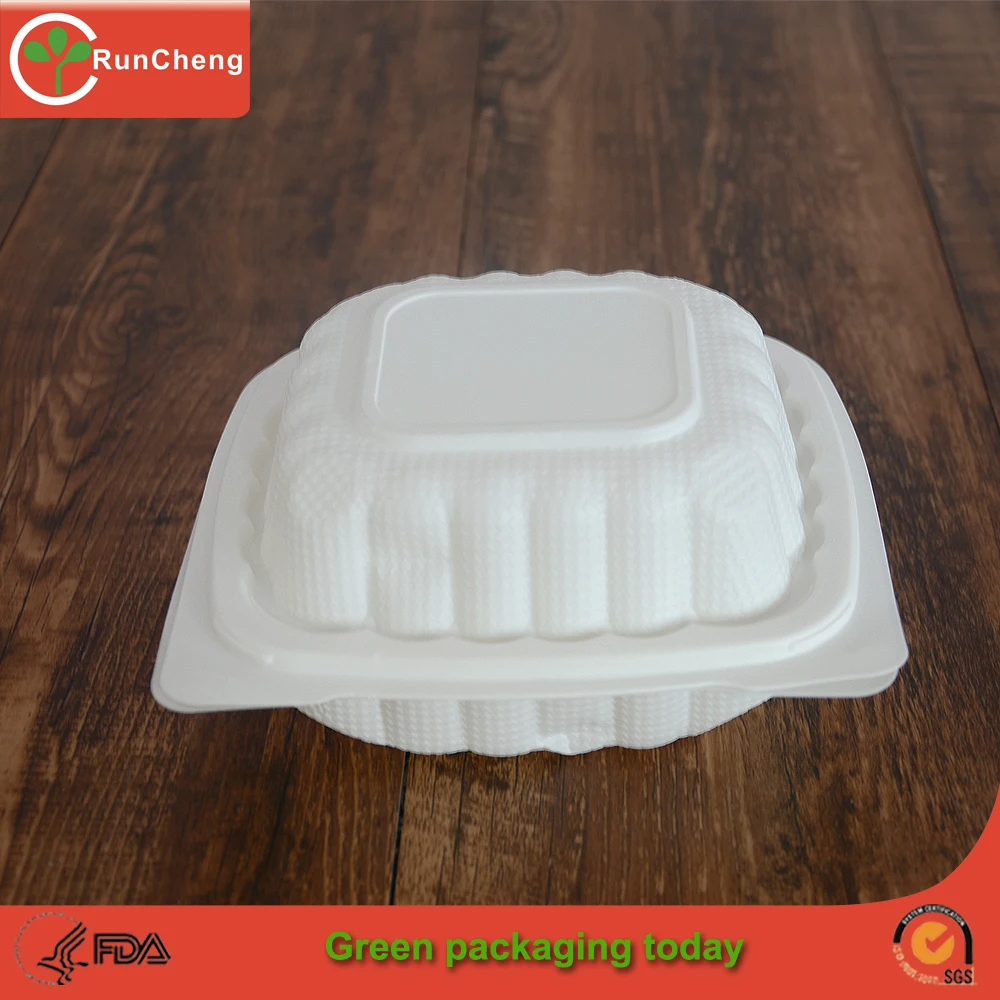 6 Inch Cheap Disposable Hamburger Box Environmental Takeout Container -1compartment Lunchbox 250pcs/carton