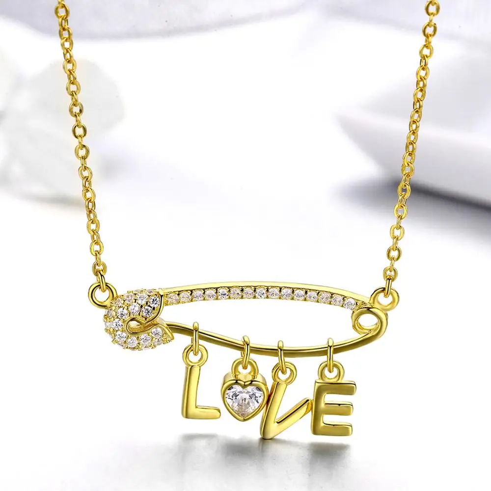 
2021 new arrivals 18k Gold color plating 925 Sterling silver free love spells Design gold necklaces 
