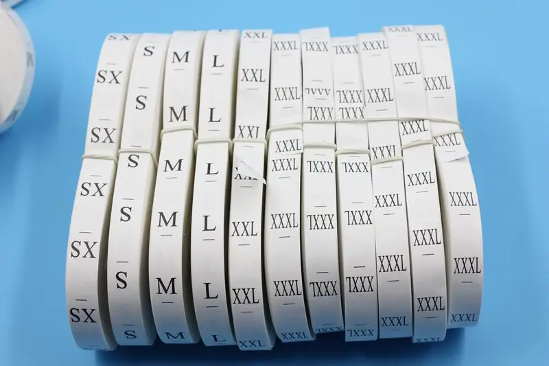 Custom clothing size labels and Wooden comb machine cloth label woven satin numbers size label