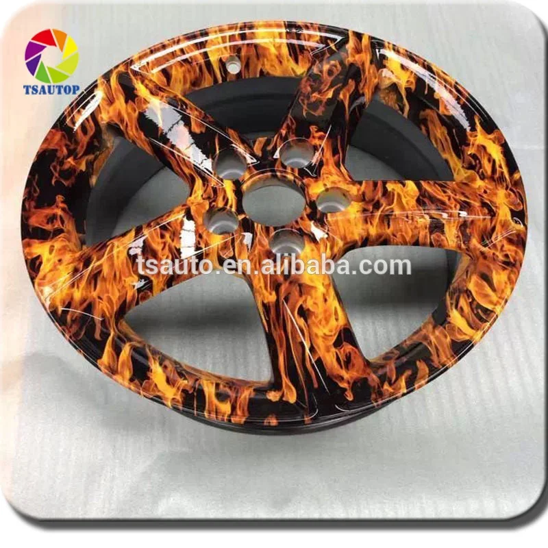 TSAUTOP rainbow carbon fiber water transfer film hydro dipping film hydrographic